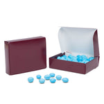 Burgundy - Die Cut Candy Box - (1/4 lb) 4-9/16 x 3-9/16 x 1-1/4"