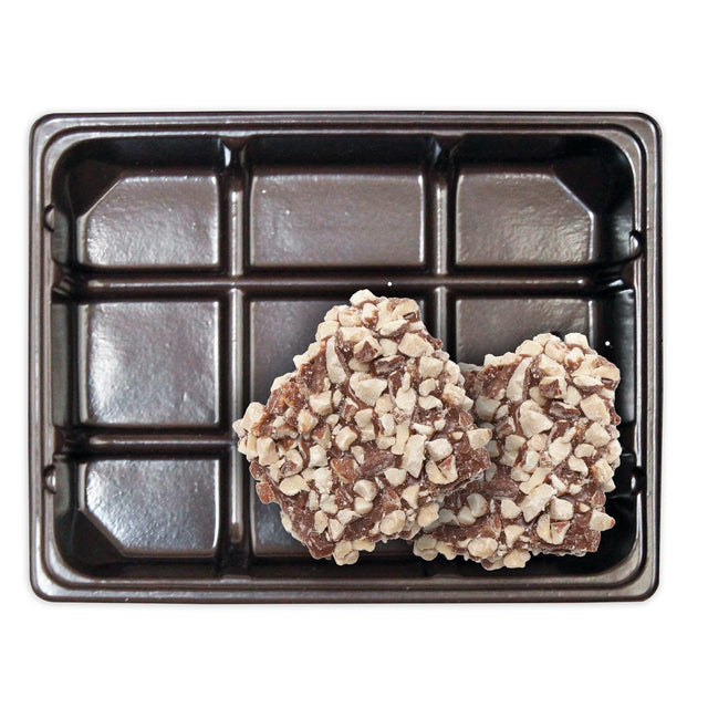 Brown - Die Cut Box Candy Tray - (1/4 lb) 4-3/8 x 3-/2 x 7/8" (1 Cavity) - Sample/1