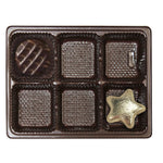 Brown-1071TBR6 - Die Cut Box Candy Tray - (1/4 lb) 4-3/8 x 3-/2 x 7/8" (6 Cavities)