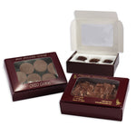 Burgundy - with Window - Die Cut Candy Box - (1/4 lb) 4-9/16 x 3-9/16 x 1-1/4"