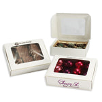 White - with Window - Die Cut Candy Box - (1/4 lb) 4-9/16 x 3-9/16 x 1-1/4"