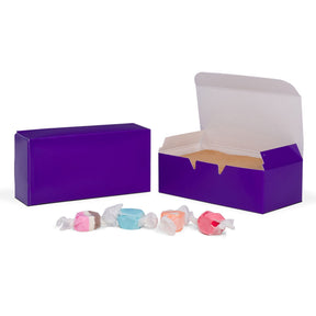 Purple - Folding Candy Box - (1/2 lb) 5-1/2 x 2-3/4 x 1-3/4"