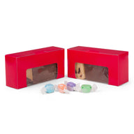 Red Window - Folding Candy Box - (1 lb) 7 x 3-3/8 x 2"