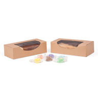 Kraft Window - Folding Candy Box - (1 lb) 7 x 3-3/8 x 2"