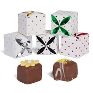 Variety of Petals Colors - Polka Dots - Truffle Box - 1-3/4 x 1-3/4 x 1-3/4"