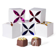 Variety of Petals Colors - Solid White - Truffle Box - 1-3/4 x 1-3/4 x 1-3/4"
