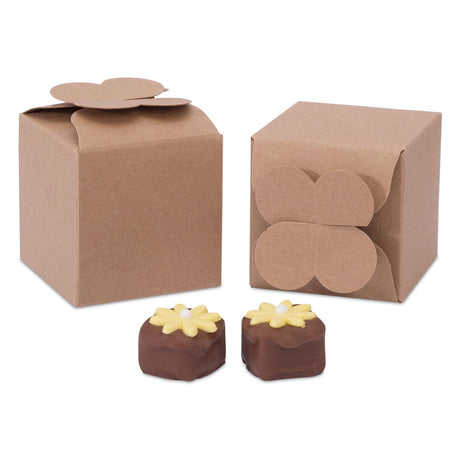 Kraft Clover Top - Truffle Box - 2-1/2 x 2-1/2 x 2-1/2"