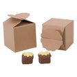 Kraft Flower Top - Truffle Box - 2-1/2 x 2-1/2 x 2-1/2"