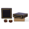 Black/Gold Trim - Candy Box Lid - (3 oz) 3-11/16 x 3-11/16 x 1-1/8"
