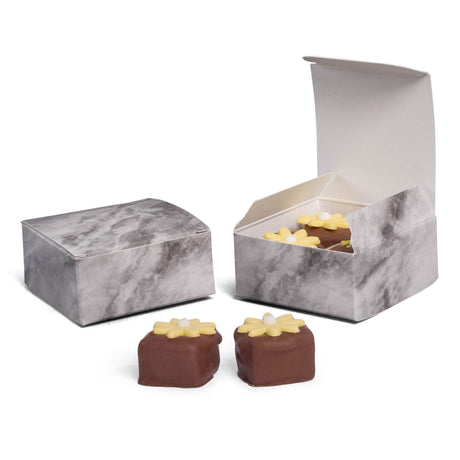 Gray Marble - Maxi Truffle Candy Box - 2-1/2 x 2-1/2 x 1-1/8"