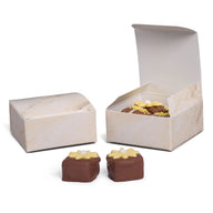 Ivory Marble - Maxi Truffle Candy Box - 2-1/2 x 2-1/2 x 1-1/8"