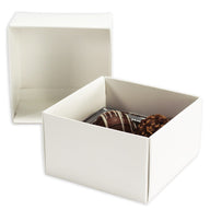 White - Candy Box Base - (3 oz x 2 Layers) 3-1/2 x 3-1/2 x 2-1/8"