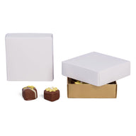White - Candy Box Lid - (3 oz x 2 Layers) 3-11/16 x 3-11/16 x 1-1/8"