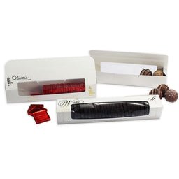 White Window - Die Cut Candy Box - 9-13/16" (Dia) x 3-3/16"