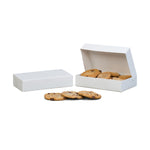 White - Cookie Box (Grease Resistant) - 7-1/2 x 4-1/2 x 1-1/2"