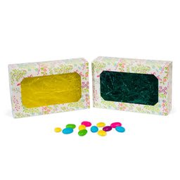 Garden Pattern - with Window - Grease Resistant Cookie Box  - 8-1/2 x 5-3/8 x 2"
