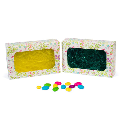 Garden Pattern - with Window - Grease Resistant Cookie Box  - 8-1/2 x 5-3/8 x 2"