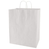 White Kraft - Paper Restaurant / Take Out Bag - 12 x 9 x 15"