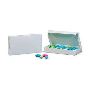 White - Die Cut Candy Box - (1/2 lb) 7-1/2 x 4 x 1-1/8"