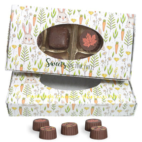 Bunnies & Carrots - with Window - Die Cut Candy Box - (1/2 lb) 7-1/2 x 4 x 1-1/8"