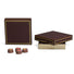 Brown/Gold Trim - Candy Box Lid - (8 oz x 2 Layers) 5-3/4 x 5-3/4 x 1-1/8"