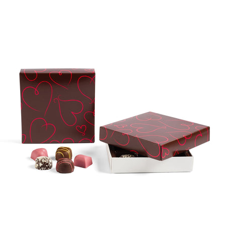Valentine - Candy Box Lid - (8 oz x 2 Layers) 5-3/4 x 5-3/4 x 1-1/8"