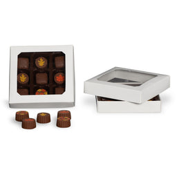 White Window - Candy Box Lid - (8 oz) 5-3/4 x 5-3/4 x 1-1/8"