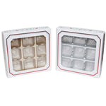 Christmas Stitch - with Window - Candy Box Lid - (8 oz x 2 Layers) 5-3/4 x 5-3/4 x 1-1/8"