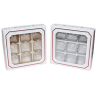 Christmas Stitch - with Window - Candy Box Lid - (8 oz x 2 Layers) 5-3/4 x 5-3/4 x 1-1/8"