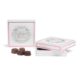 Foil Christmas - Candy Box Lid - (8 oz) 5-3/4 x 5-3/4 x 1-1/8"