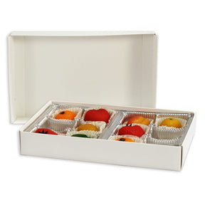 White Base - Candy Box Base - (1/2 lb) 7 x 4-3/8 x 1-1/8"