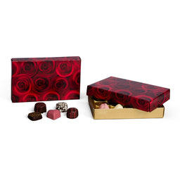 Dark Rose - Candy Box Lid - (1/2 lb) 7-1/8 x 4-1/2 x 1-1/8"