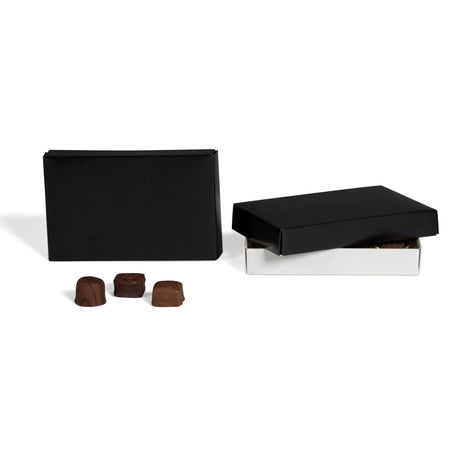 Black - Candy Box Lid - (1/2 lb) 7-1/8 x 4-1/2 x 1-1/8"