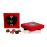 Red Heart Window - Candy Box Lid - (8 oz x 2 Layers) 5-3/4 x 5-3/4 x 1-1/8"