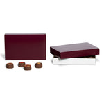 Burgundy - Candy Box Lid - (1/2 lb) 7-1/8 x 4-1/2 x 1-1/8"