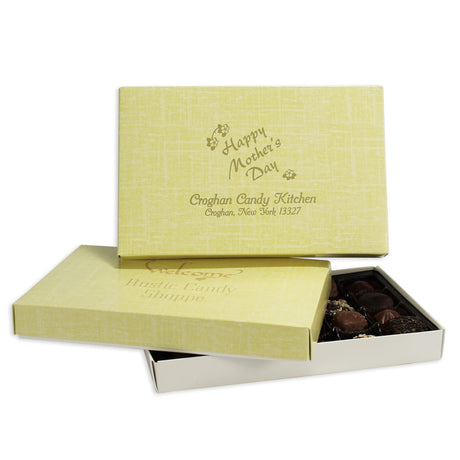 Yellow Linen - Candy Box Lid - (1 lb) 9-5/8 x 6-1/8 x 1-1/8"