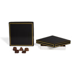 Black/Gold Trim - Candy Box Lid - (16 oz) 7-3/4 x 7-3/4 x 1-1/8"