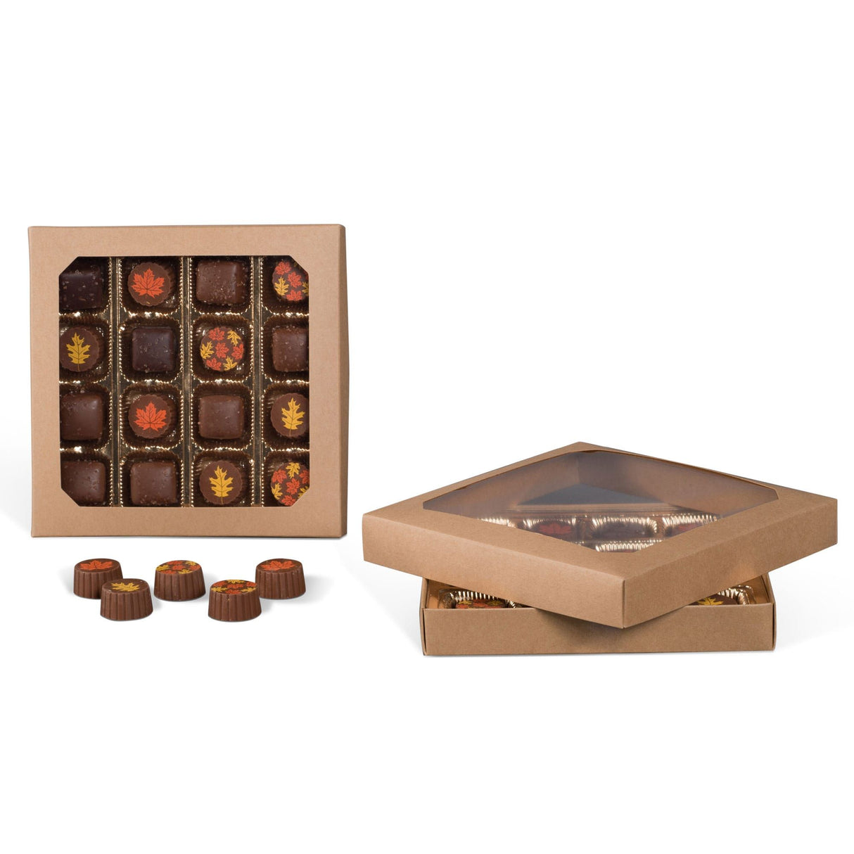 Kraft Window - Candy Box Lid - (16 oz) 7-3/4 x 7-3/4 x 1-1/8"