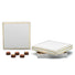 White/Gold Trim - Candy Box Lid - (16 oz) 7-3/4 x 7-3/4 x 1-1/8"