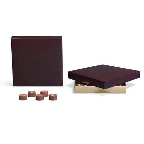 Brown - Candy Box Lid - (16 oz) 7-3/4 x 7-3/4 x 1-1/8"