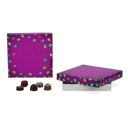 Shiny Eggs - Candy Box Lid - (16 oz x 2 Layers) 7-3/4 x 7-3/4 x 1-1/8"