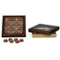 Brown Window/Gold Trim - Candy Box Lid - (16 oz) 7-3/4 x 7-3/4 x 1-1/8"
