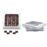 White Window/Gold Trim - Candy Box Lid - (16 oz) 7-3/4 x 7-3/4 x 1-1/8"