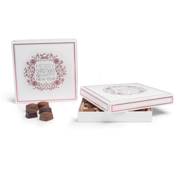 Foil Christmas - Candy Box Lid - (16 oz) 7-3/4 x 7-3/4 x 1-1/8"