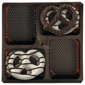 Brown - Square Candy Tray - (16 oz) 7-7/16 x 7-7/16 x 15/16"