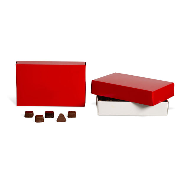 Red 2 Layer - Candy Box Lid - (1 lb x 2 Layers) 9-5/8 x 6-1/8 x 2"