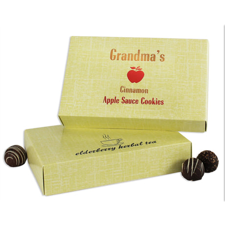 Yellow Linen 2 Layer - Candy Box Lid - (1 lb x 2 Layers) 9-5/8 x 6-1/8 x 2"