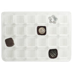 Clear - Rectangle Candy Tray - (5 lb) 10-5/16 x 7-3/8 x 15/16" (24 cavities)