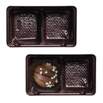 Brown - Ballotin Tray - (2 oz) 2-5/16 x 1-3/4 x 15/16" (2 cavities)