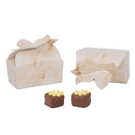 Ivory Marble - Bow Top Favor Box - 2-5/8 x 1-1/2 x 1-3/16"